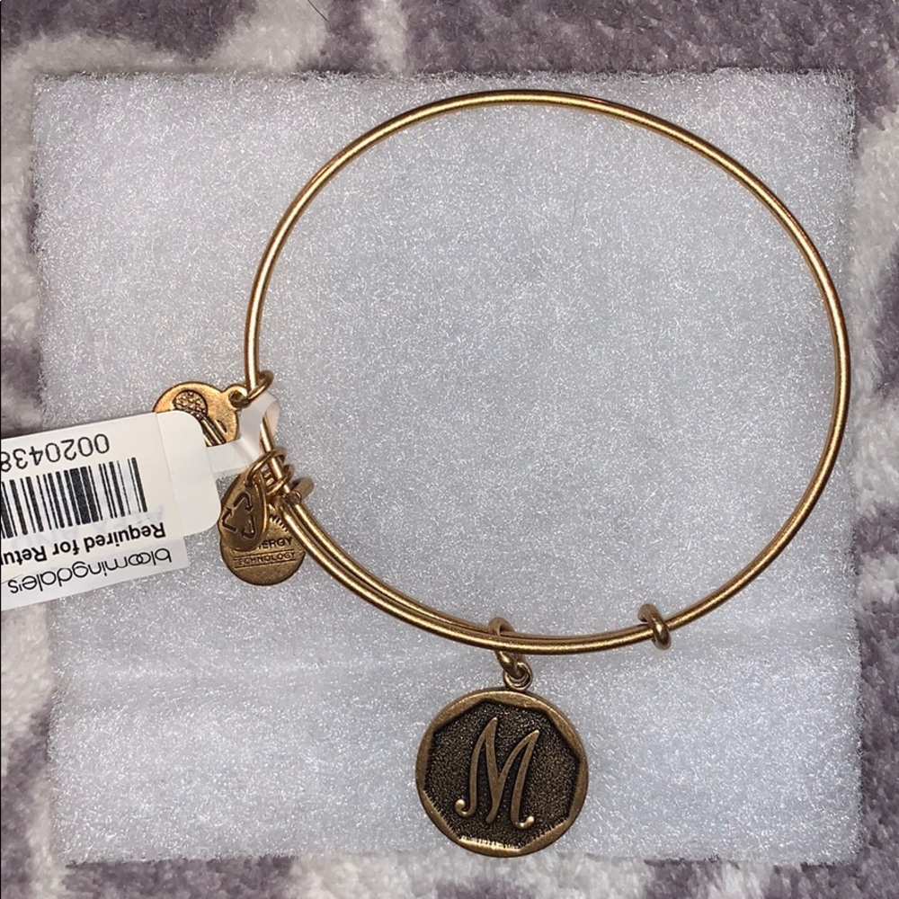 ALEX & ANI ‘M’ charm bangle
